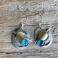 Christophe Poly Earrings - Turquoise Circle Stacks