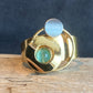 Christophe Poly Rings - Turquoise Circles (Size 9)