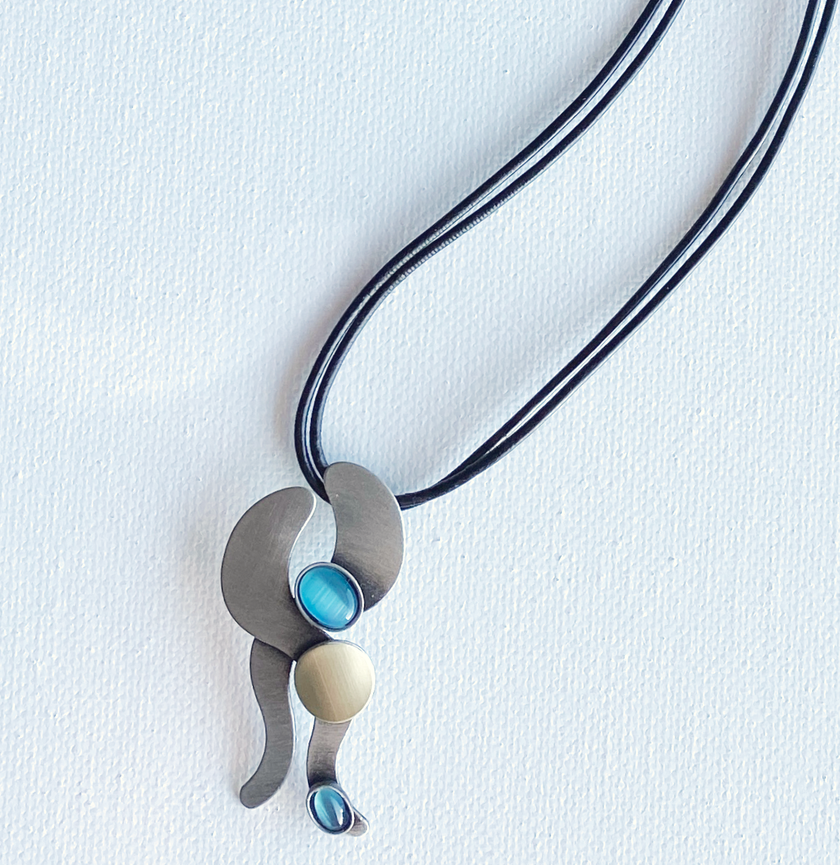 Christophe Poly Necklaces -Leather- Water Art - Brainchild Designs