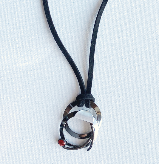 Christophe Poly Necklaces -Leather- Black Loops - Brainchild Designs