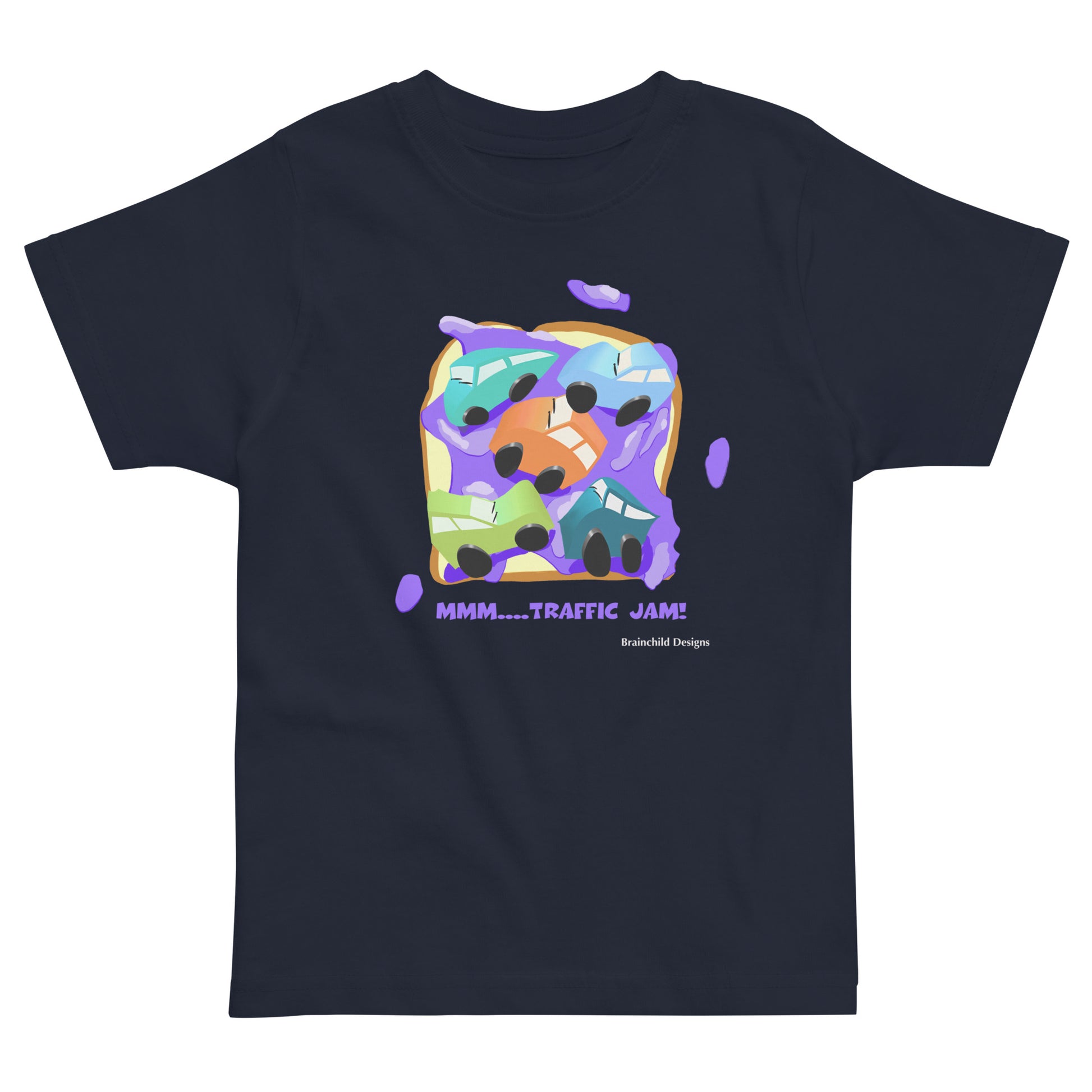 Traffic Jam on Bread -Toddler Unisex Jersey T-Shirt - Brainchild Designs