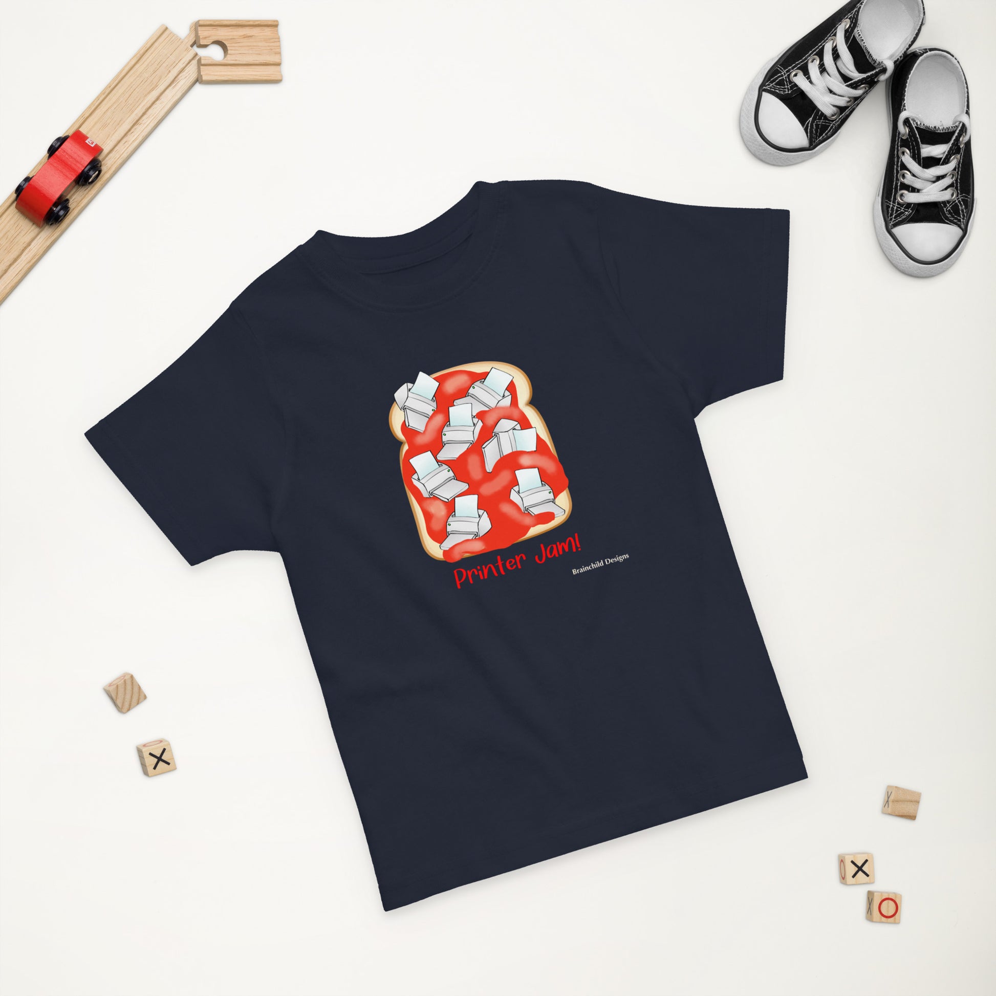 Printer Jam -Toddler jersey t-shirt - Brainchild Designs