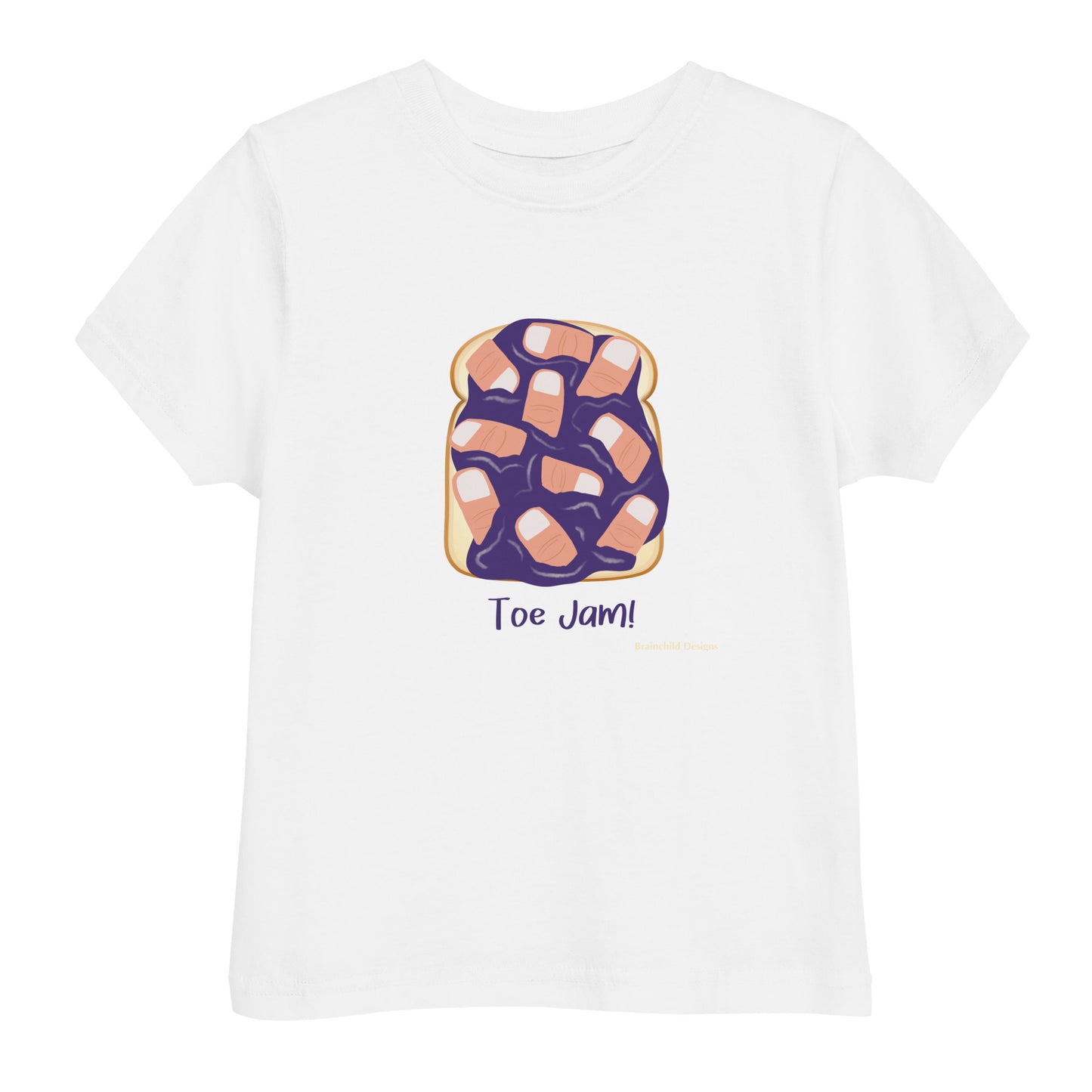 Toe Jam -blueberry -Toddler jersey t-shirt - Brainchild Designs