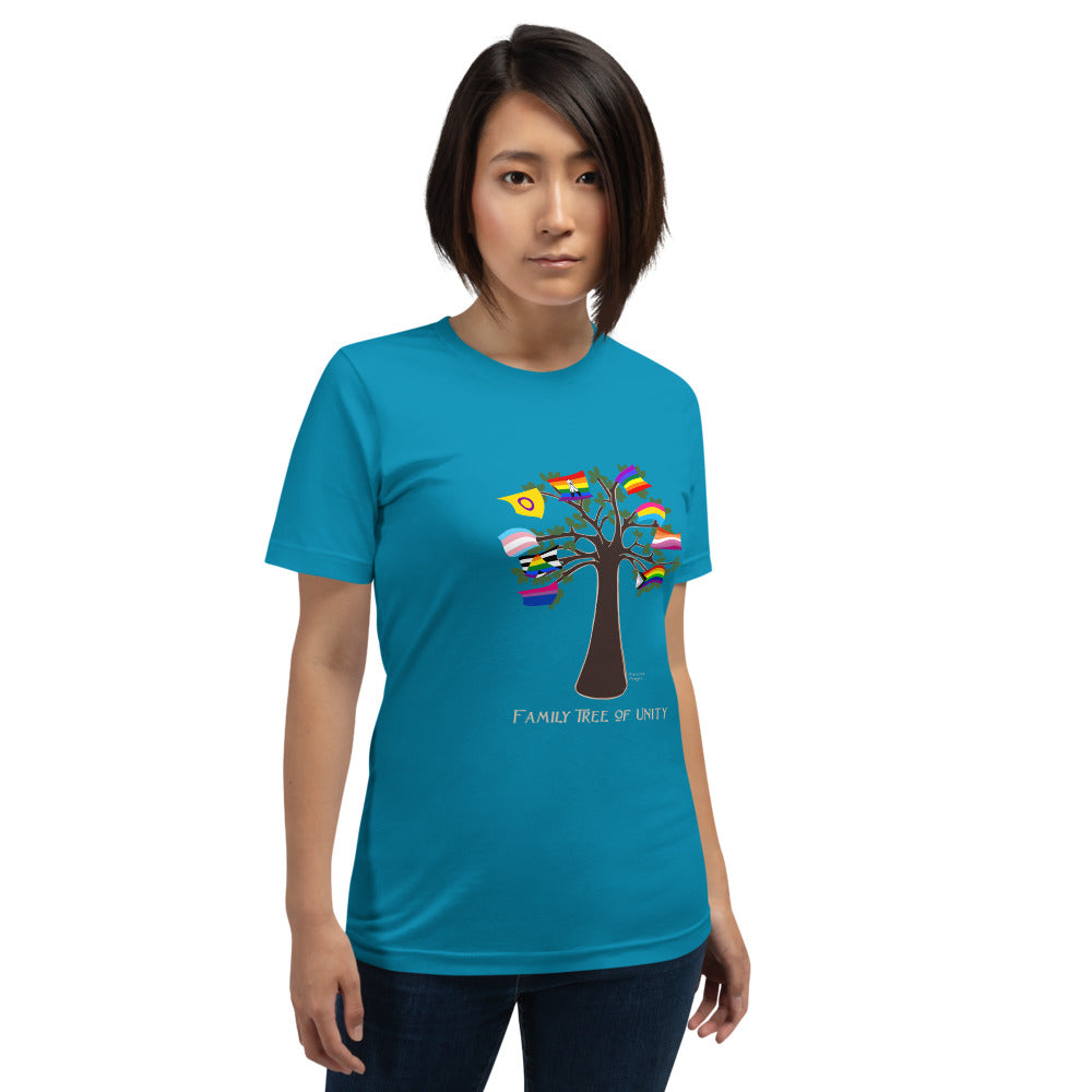 Family Tree of Unity 2SLGBTQQIA+ Fashion Fit T-Shirt - Brainchild Designs