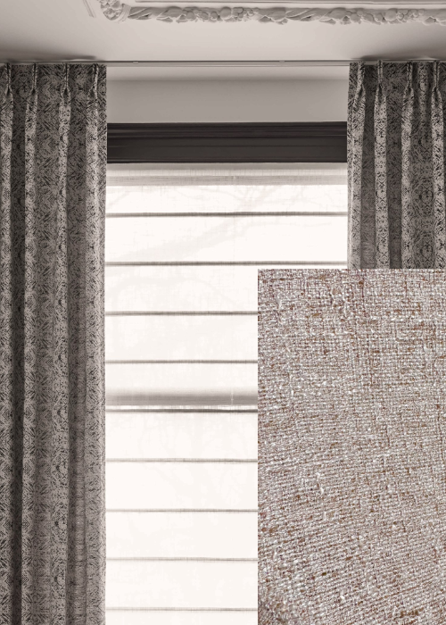 double pinch pleat equal pair with blackout lining